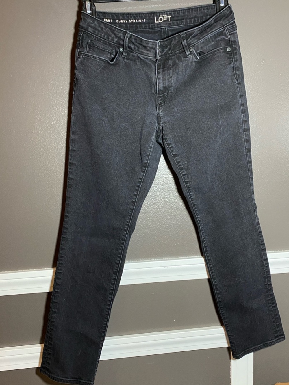 LOFT Black Straight Leg Jeans